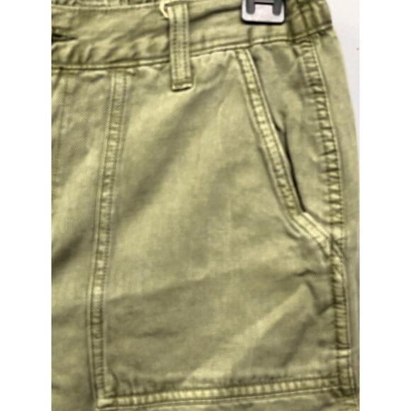 Aerie Shorts Womens small Casual Green Cut Off Raw Hem‎ Linen Blend - Picture 8 of 8